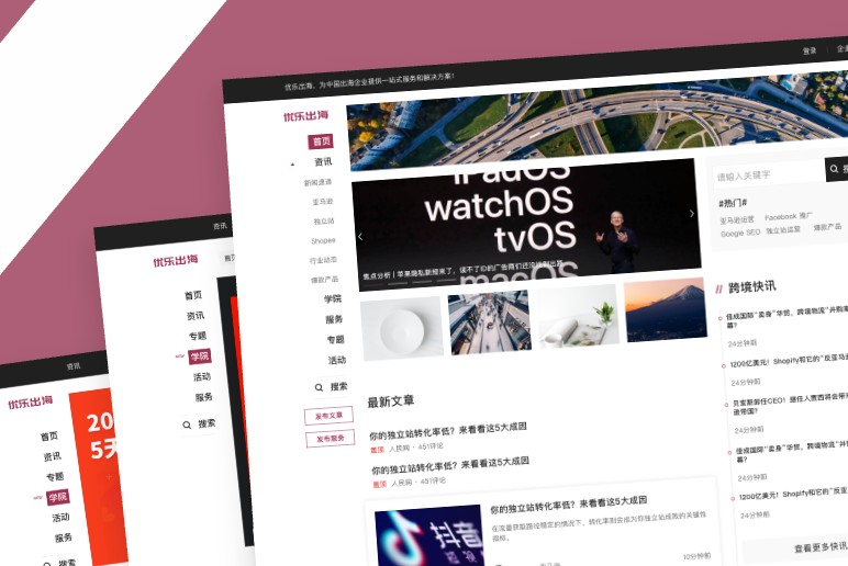 跨镜电商综合服务型网站