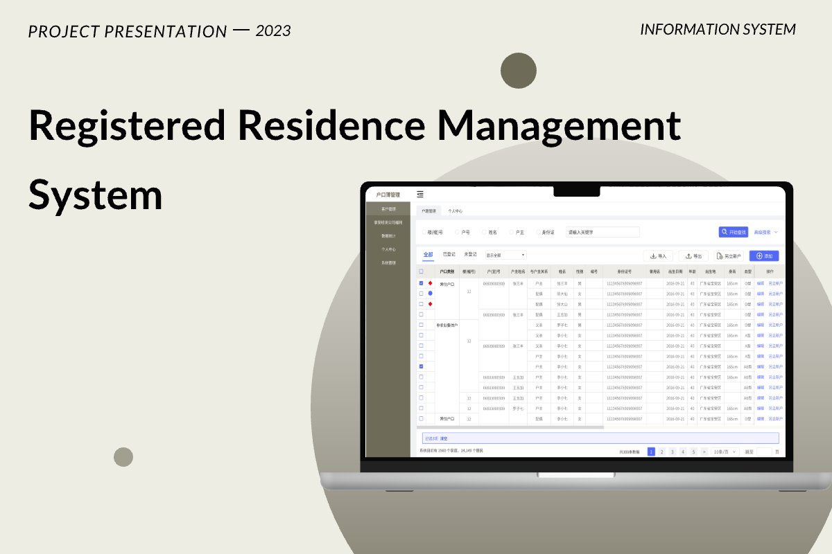 Registered Residence Management System