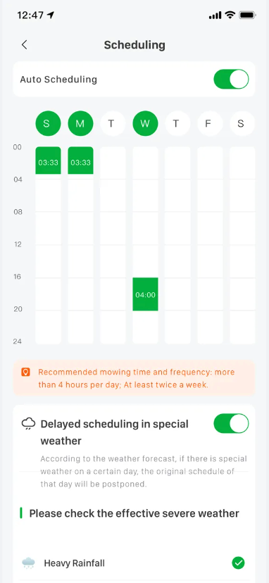 Auto Scheduling Interface